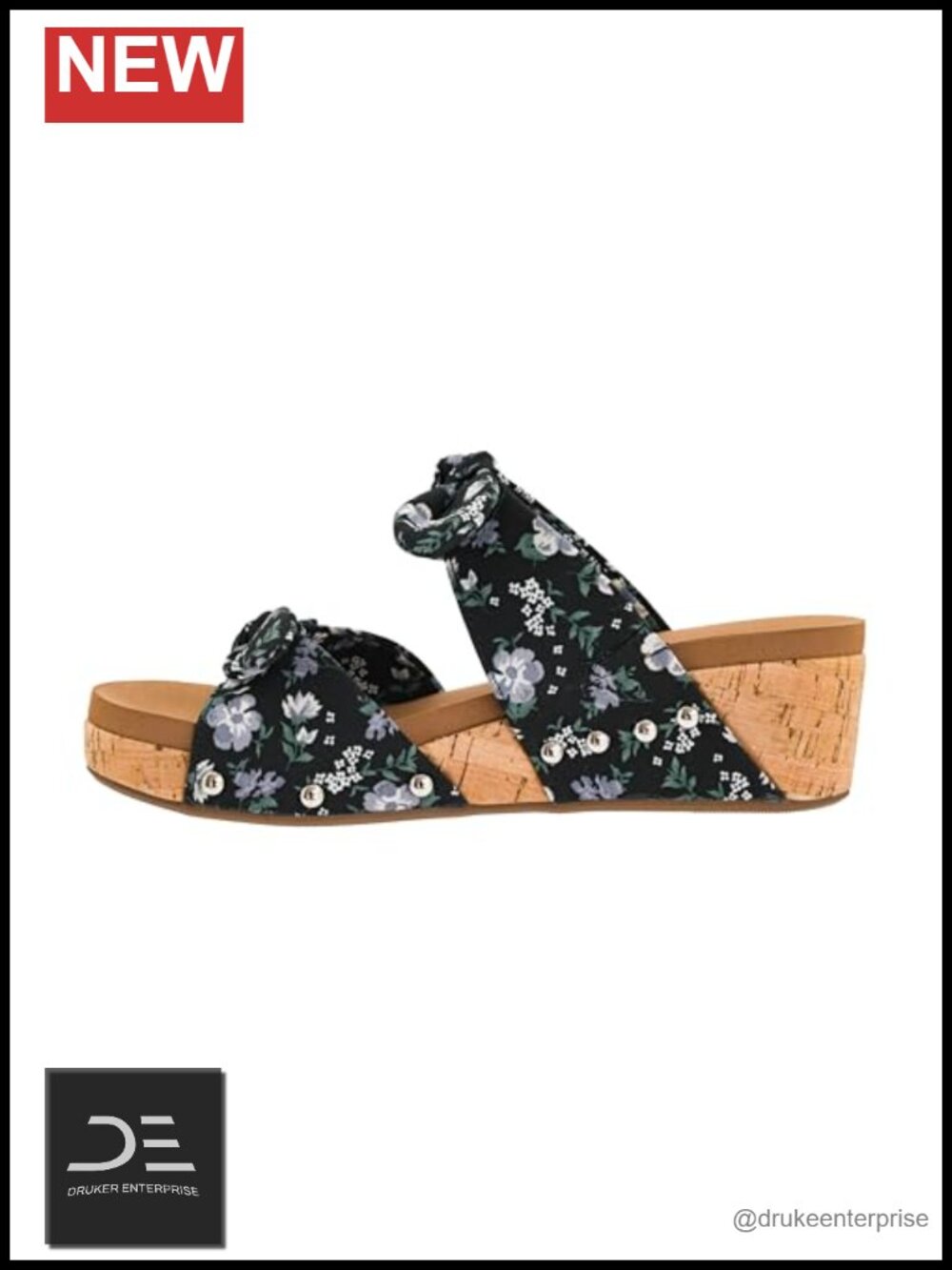 Corkys Sittin Pretty Wedge Sandals - Slip On, Faux Leather, EVA Memory Foam
